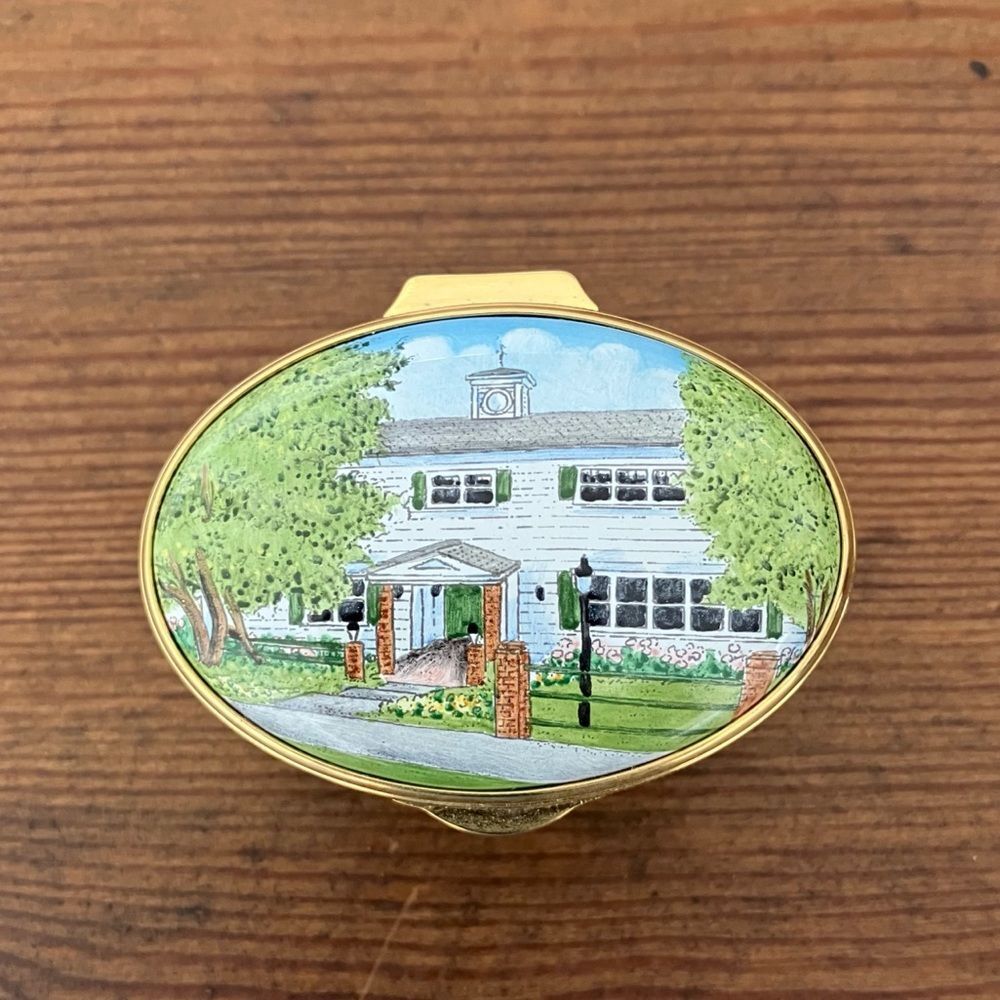 Staffordshire Enamels Evans School Trinket Box